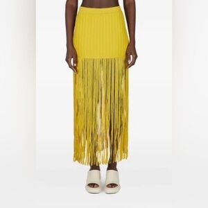 Simon Miller Yellow Fringe Maxi Skirt